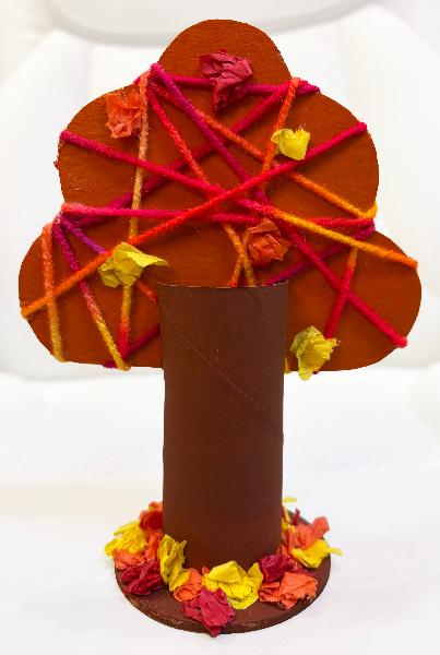 Chicken - Yarn-Wrapped Autumn Tree